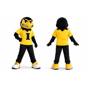 Yellow School Hawk Mascot Costume