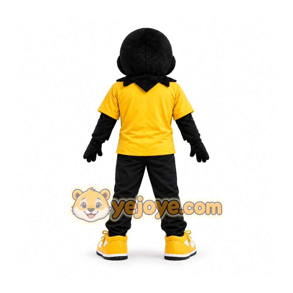Yellow School Hawk Mascot Costume Yellow School Hawk Mascot Costume