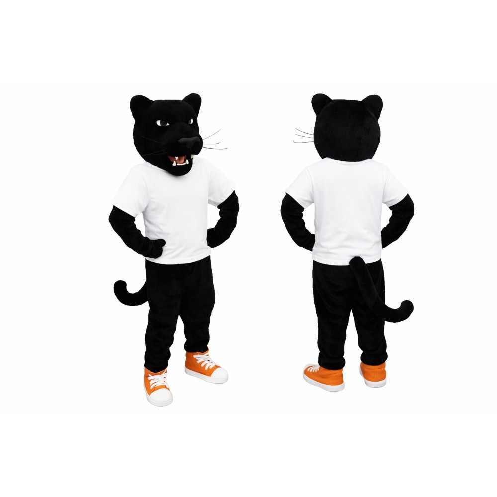 School Black Panther Mascot Costume