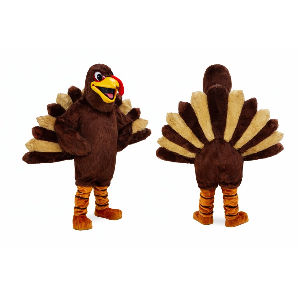 Adult Brown Thanksgiving Turkey Mascot