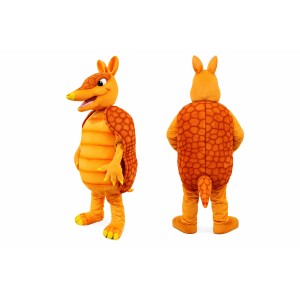 Orange Armadillo Mascot Costume