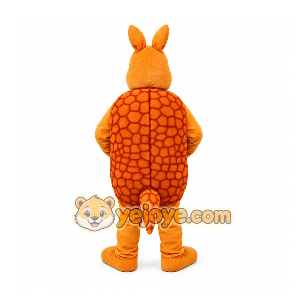 Orange Armadillo Mascot Costume