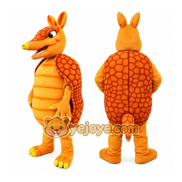 Orange Armadillo Mascot Costume