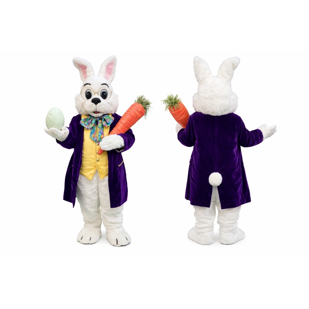 Purple Deluxe Easter Bunny Mascot Costume