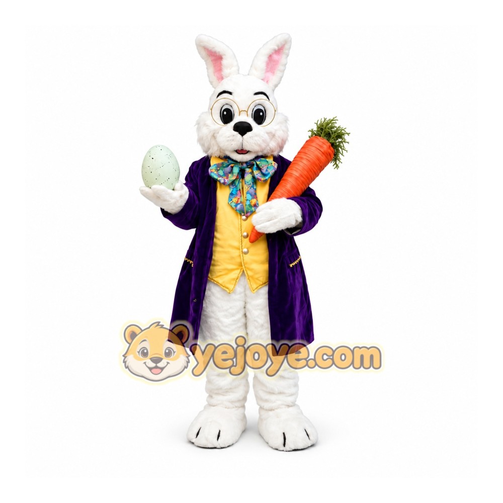 Purple Deluxe Easter Bunny Mascot Costume Purple Deluxe Easter Bunny Mascot Costume