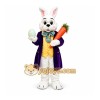 Purple Deluxe Easter Bunny Mascot Costume Purple Deluxe Easter Bunny Mascot Costume