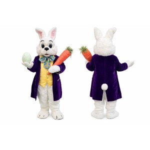 Purple Deluxe Easter Bunny Mascot Costume