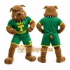 Green Sports Bulldog Mascot Costume Green Sports Bulldog Mascot Costume