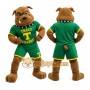Green Sports Bulldog Mascot Costume