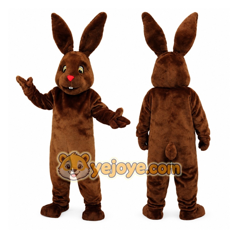 Full Body Brown Rabbit Mascot Costume Full Body Brown Rabbit Mascot Costume