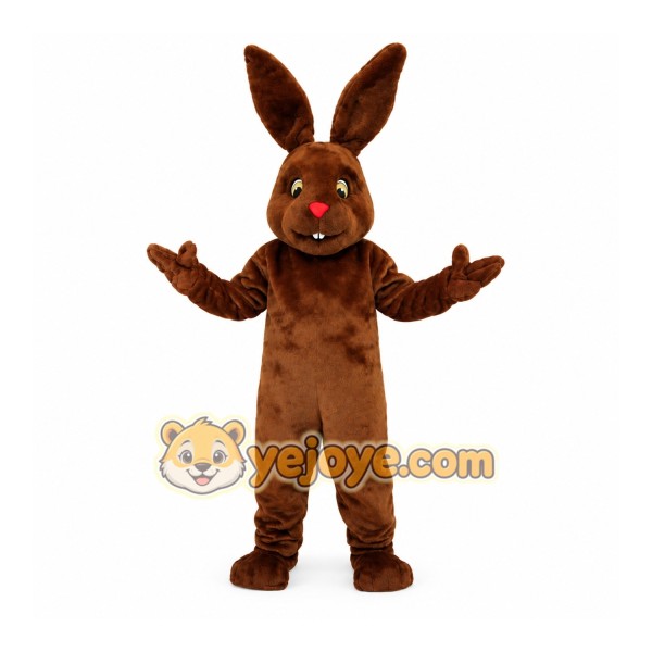 Full Body Brown Rabbit Mascot Costume Full Body Brown Rabbit Mascot Costume