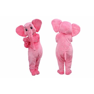 Pink Elephant Mascot Costume