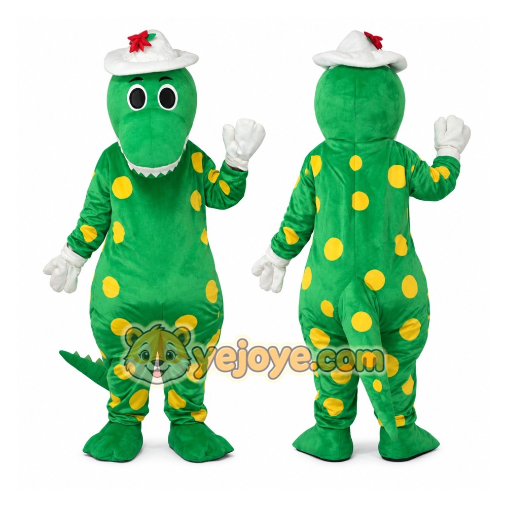 Adult Green Spotted Dinosaur Mascot Costume Adult Green Spotted Dinosaur Mascot Costume