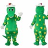 Adult Green Spotted Dinosaur Mascot Costume