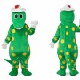 Adult Green Spotted Dinosaur Mascot Costume