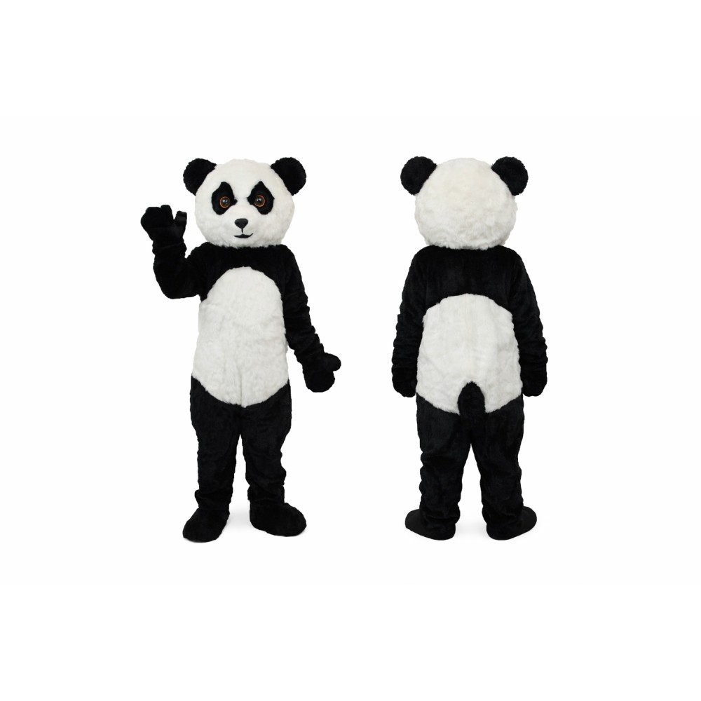 Black and White Panda Mascot Costume