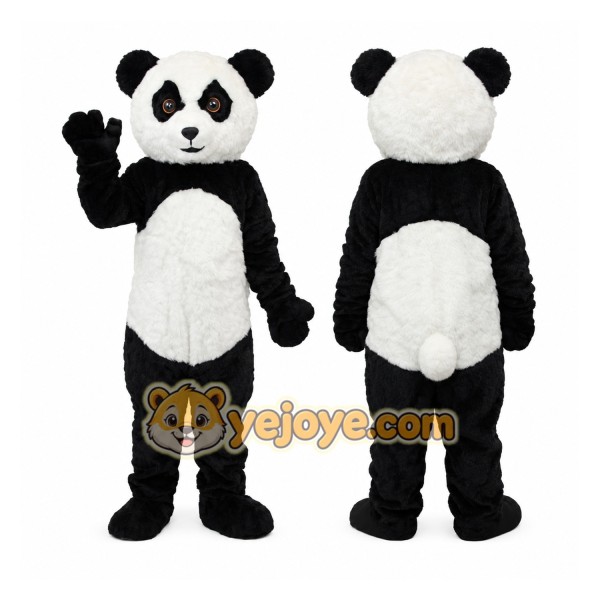Black and White Panda Mascot Costume