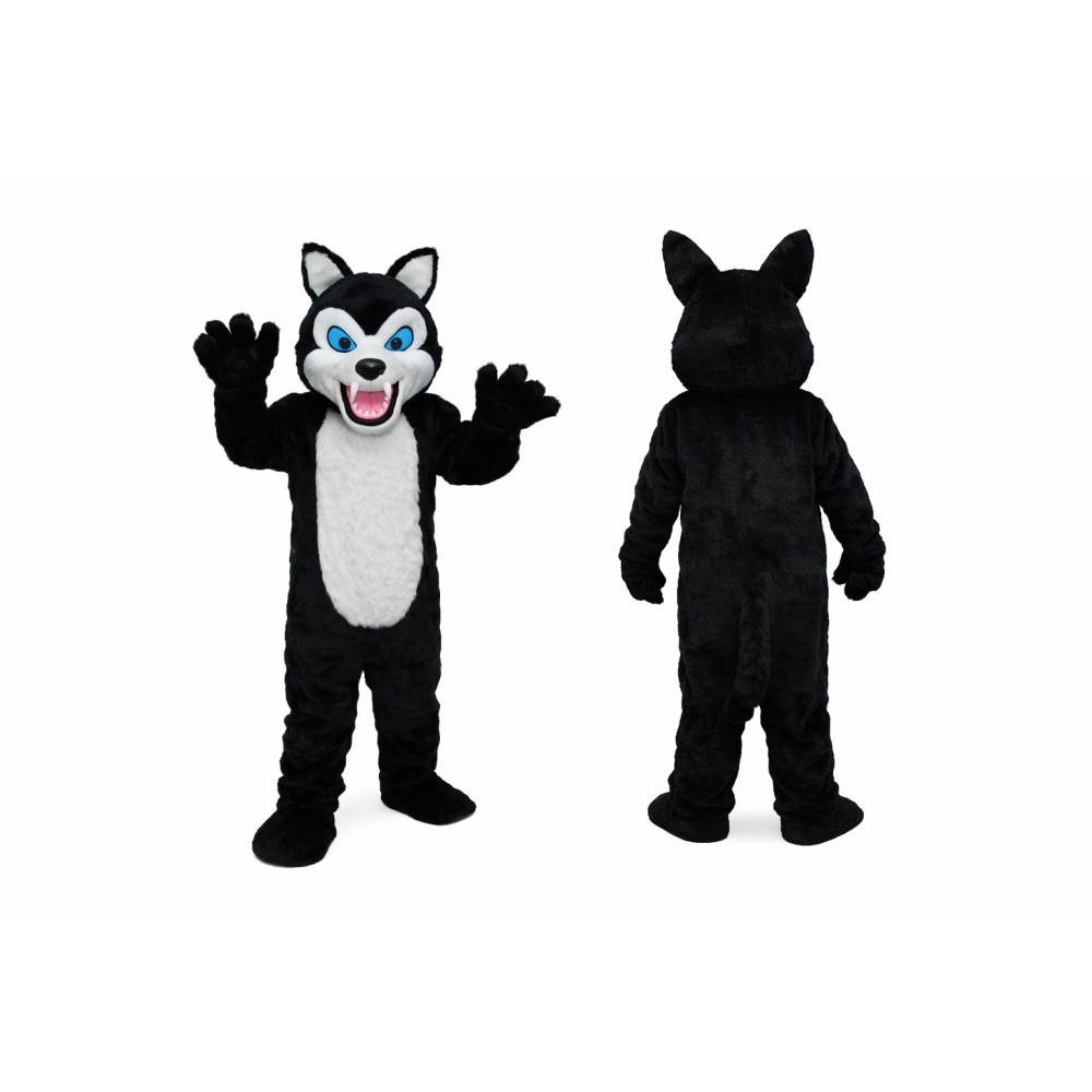 Black Wolf Mascot Costume