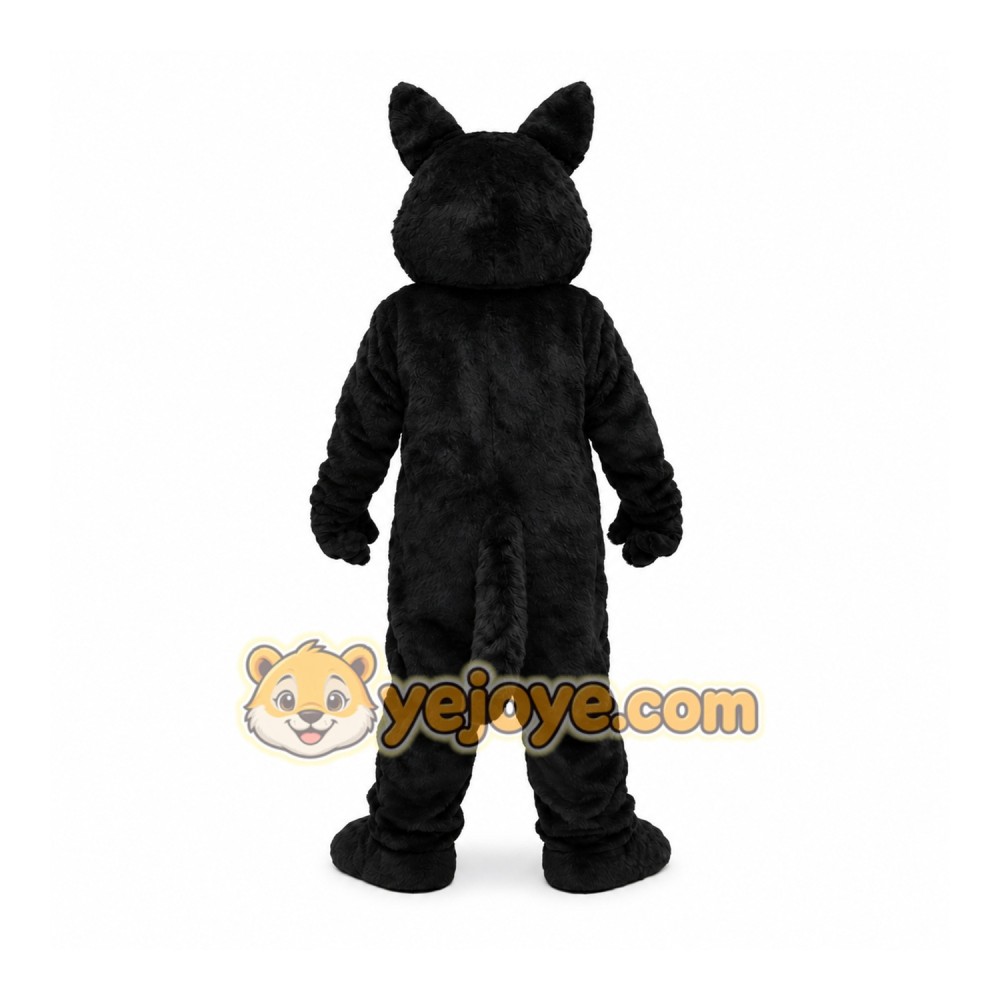 Black Wolf Mascot Costume Black Wolf Mascot Costume