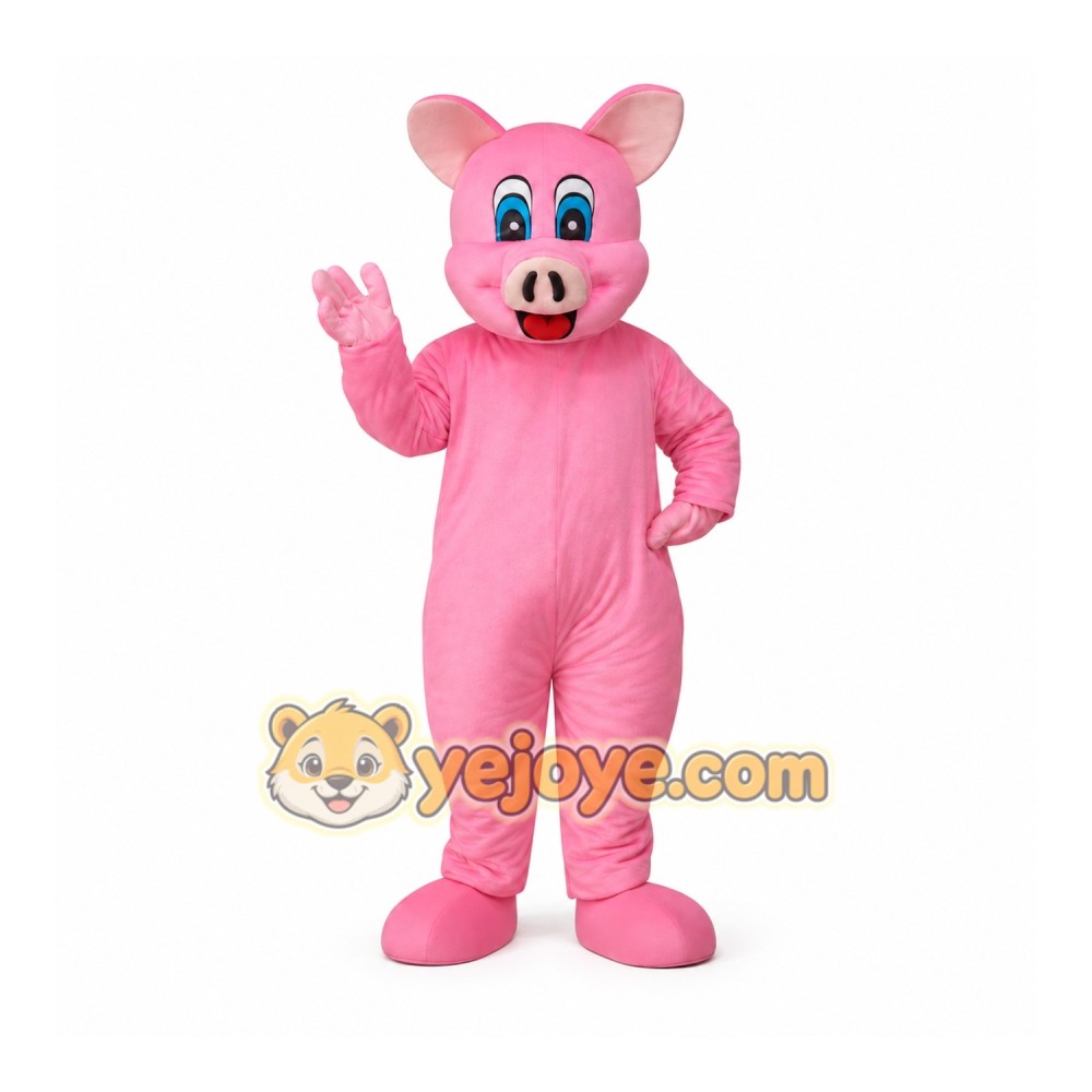 Pink Pig Mascot Costume for Adults