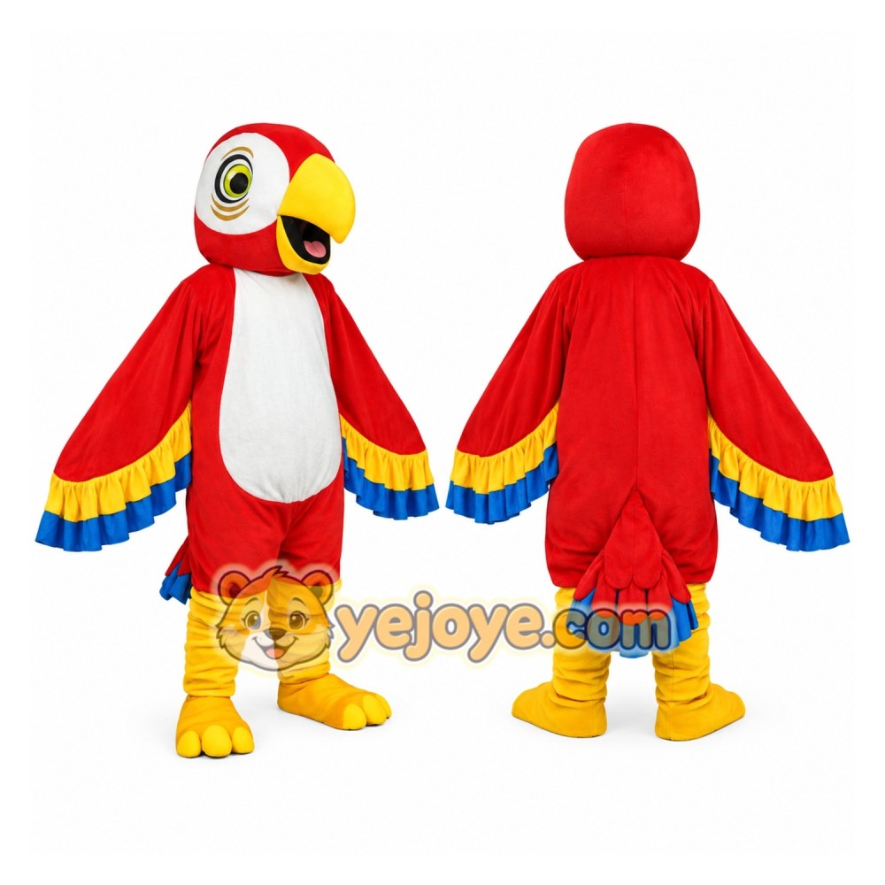 Red Parrot Mascot Costume for Adults Red Parrot Mascot Costume for Adults