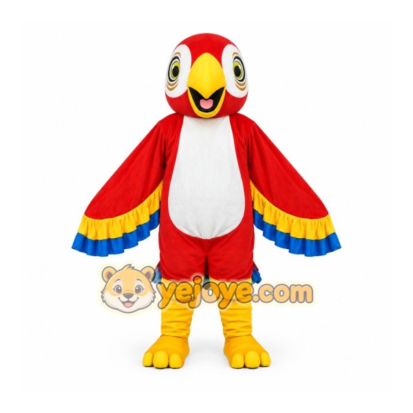 Red Parrot Mascot Costume for Adults