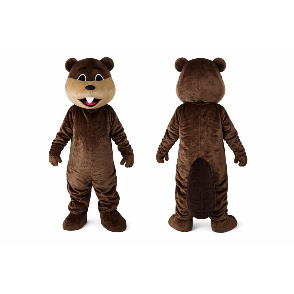 Brown Beaver Mascot Costume for Adults