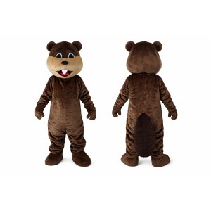 Brown Beaver Mascot Costume for Adults