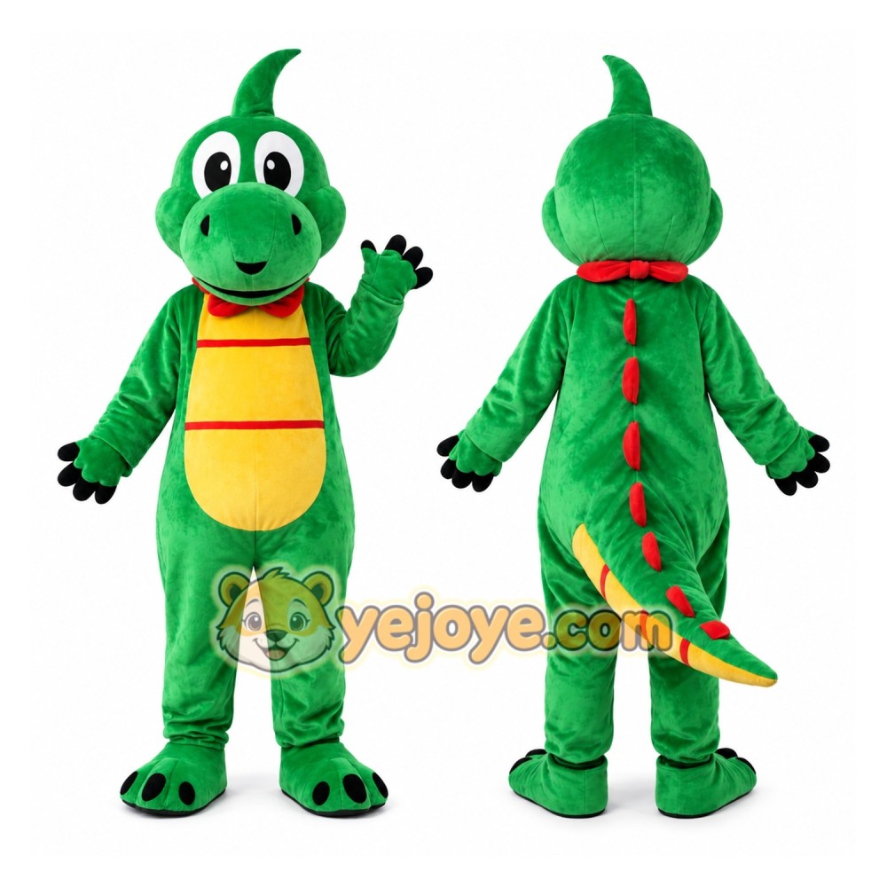 Green Dinosaur Mascot Costume for Adults Green Dinosaur Mascot Costume for Adults