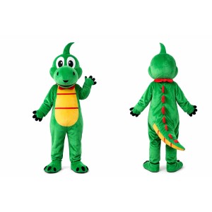 Green Dinosaur Mascot Costume for Adults