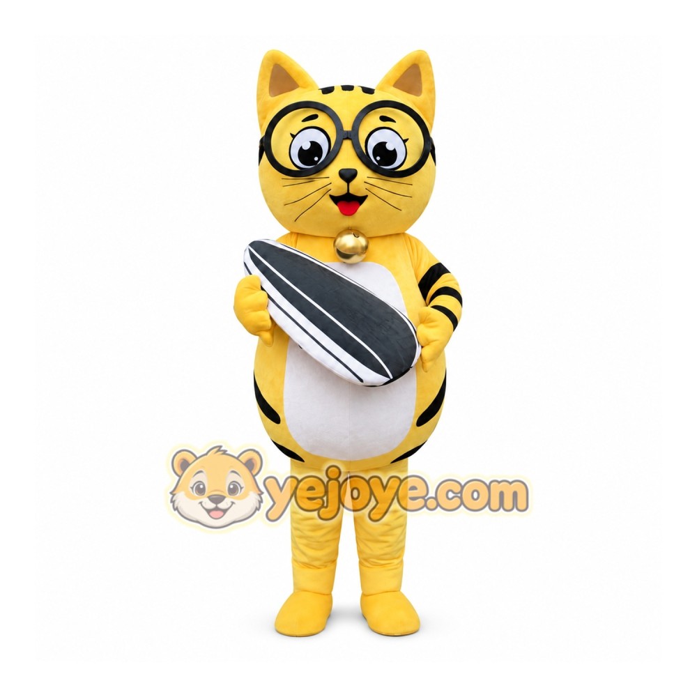 Yellow Cat Mascot Costume for Adults Yellow Cat Mascot Costume for Adults