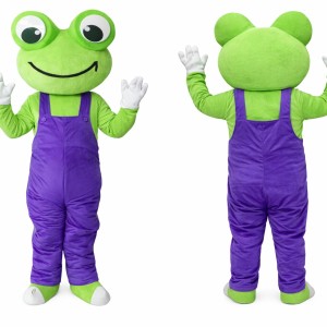 Adult Green Frog Mascot Costume