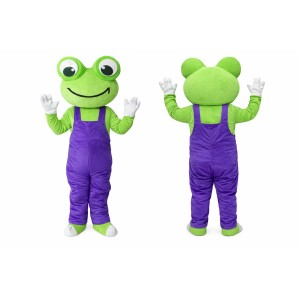 Adult Green Frog Mascot Costume