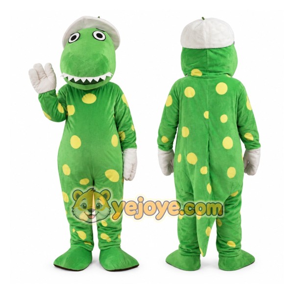 Green Dinosaur Mascot Costume for Adults