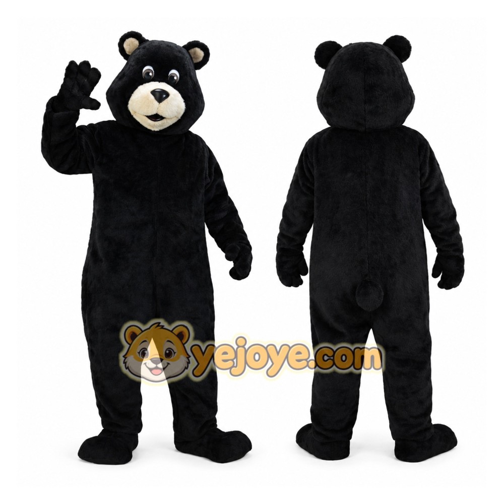 Black Bear Mascot Costume for Adults