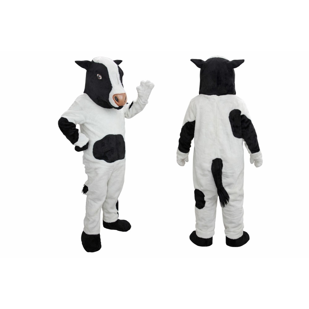 Black & White Cow Mascot Costume