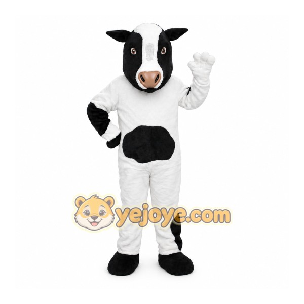 Black & White Cow Mascot Costume