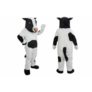 Black & White Cow Mascot Costume