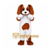 Brown & White Puppy Mascot Costume Brown & White Puppy Mascot Costume