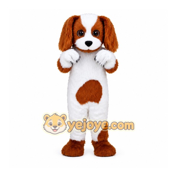 Brown & White Puppy Mascot Costume Brown & White Puppy Mascot Costume
