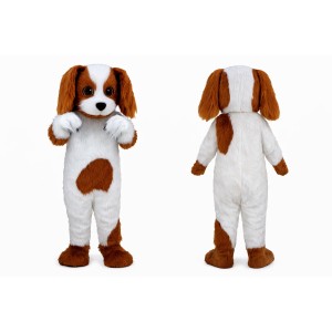 Brown & White Puppy Mascot Costume