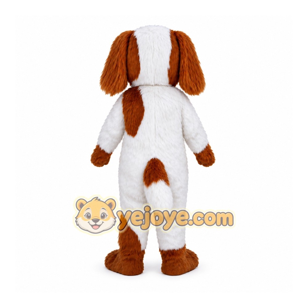 Brown & White Puppy Mascot Costume Brown & White Puppy Mascot Costume