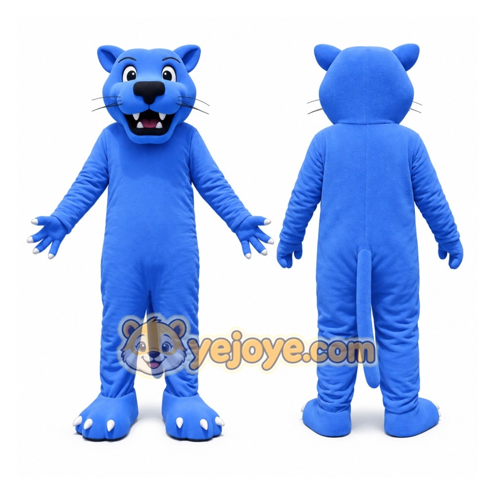 Blue Panther Mascot Costume Blue Panther Mascot Costume