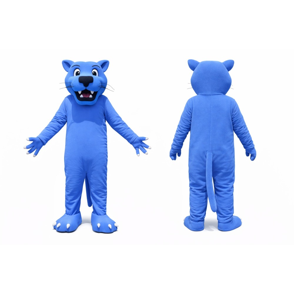 Blue Panther Mascot Costume