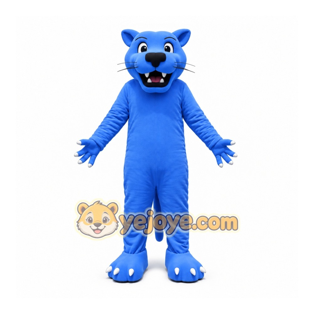 Blue Panther Mascot Costume Blue Panther Mascot Costume