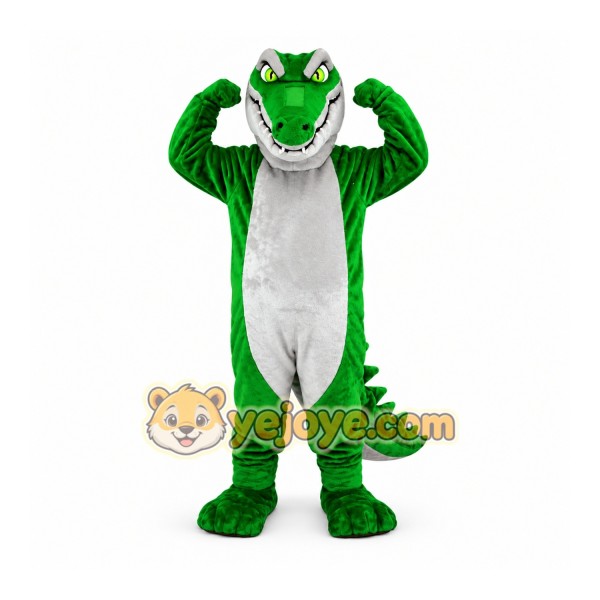 Green Crocodile Mascot Costume Green Crocodile Mascot Costume