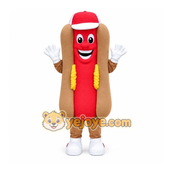 Hot Dog Mascot Costume with Hat Hot Dog Mascot Costume with Hat