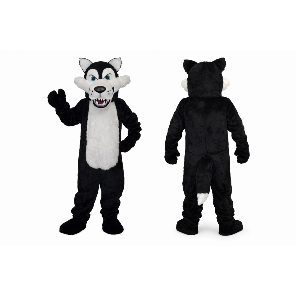 Black Wolf Mascot Costume