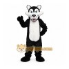 Black Wolf Mascot Costume Black Wolf Mascot Costume