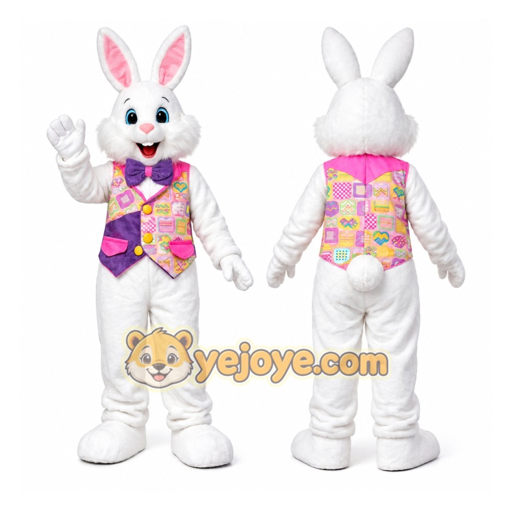 Easter Bunny Mascot Costume with Vest Easter Bunny Mascot Costume with Vest